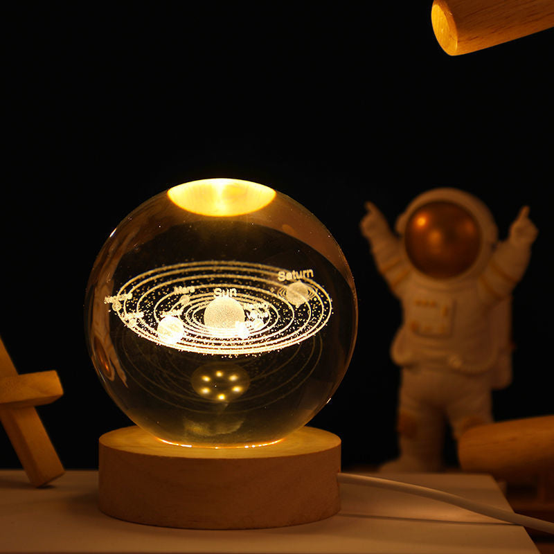Universe Series Luminous Crystal Ball Bedroom Night Light