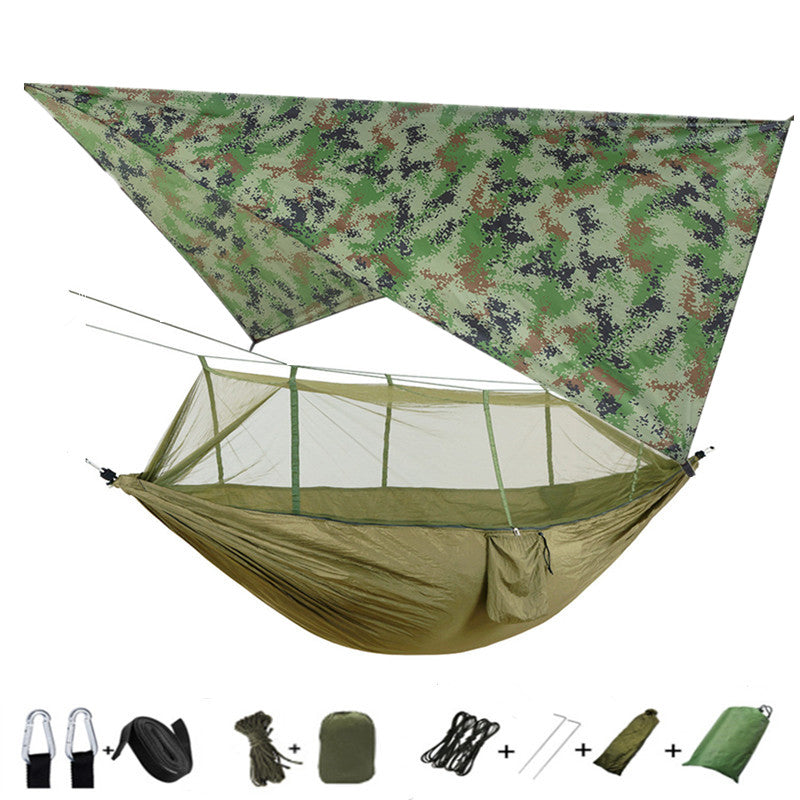 Outdoor Portable Parachute Hammock with Mosquito Net