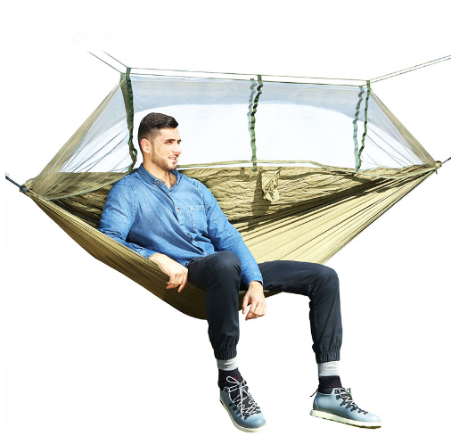 Outdoor Portable Parachute Hammock with Mosquito Net