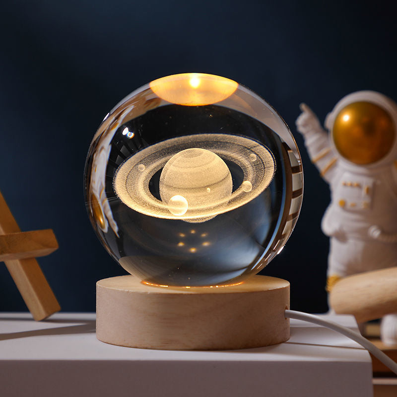 Universe Series Luminous Crystal Ball Bedroom Night Light