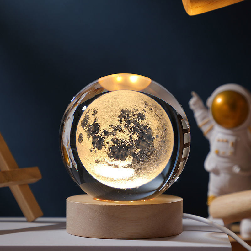 Universe Series Luminous Crystal Ball Bedroom Night Light