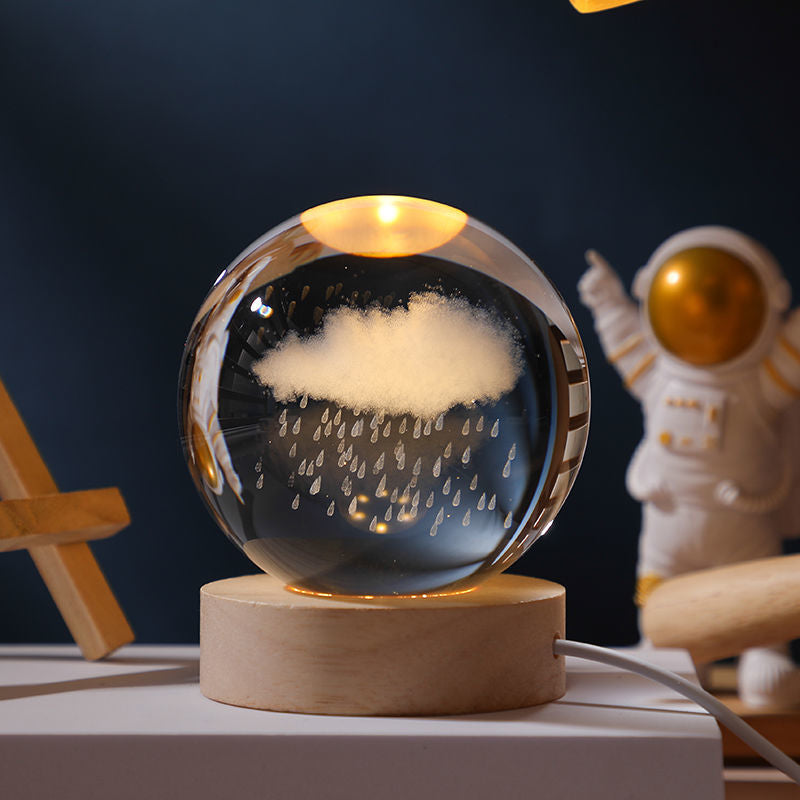 Universe Series Luminous Crystal Ball Bedroom Night Light