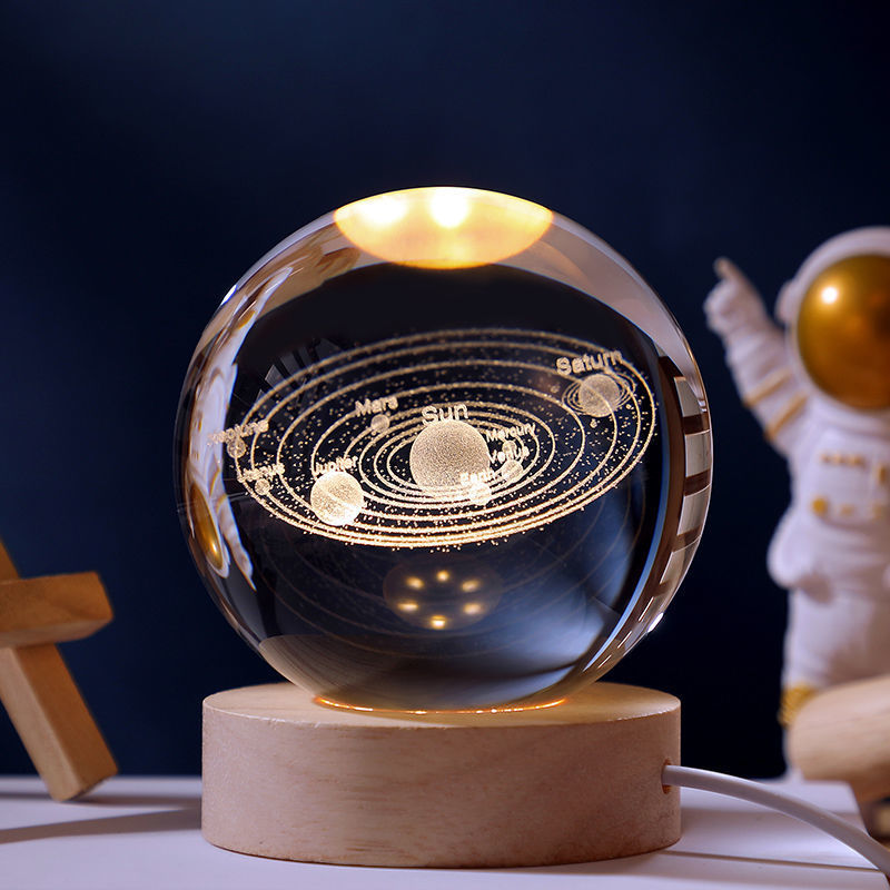 Universe Series Luminous Crystal Ball Bedroom Night Light