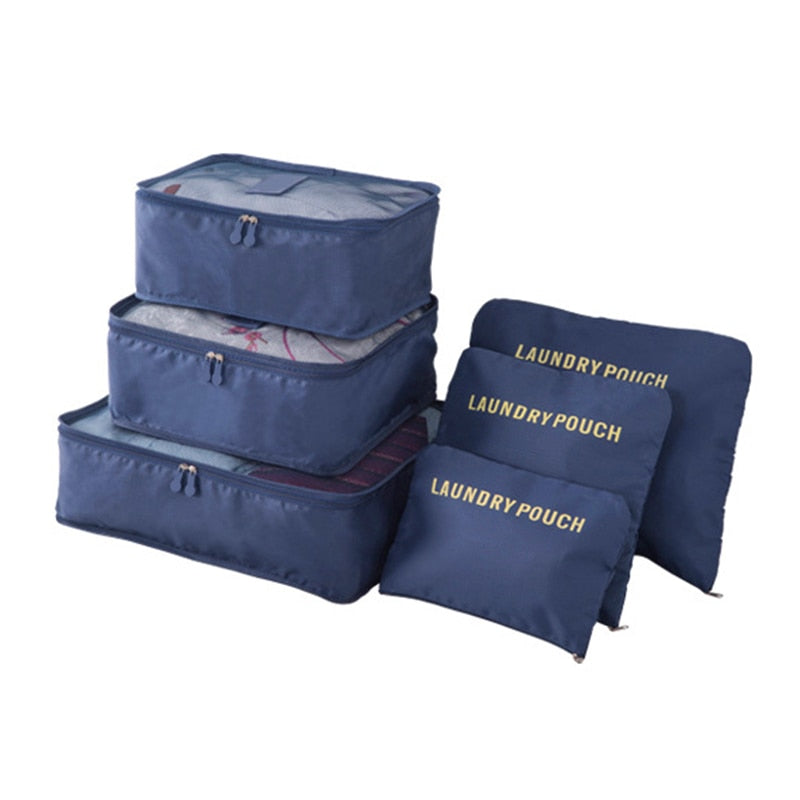 6pcs Travel Luggage Organizer Pouches