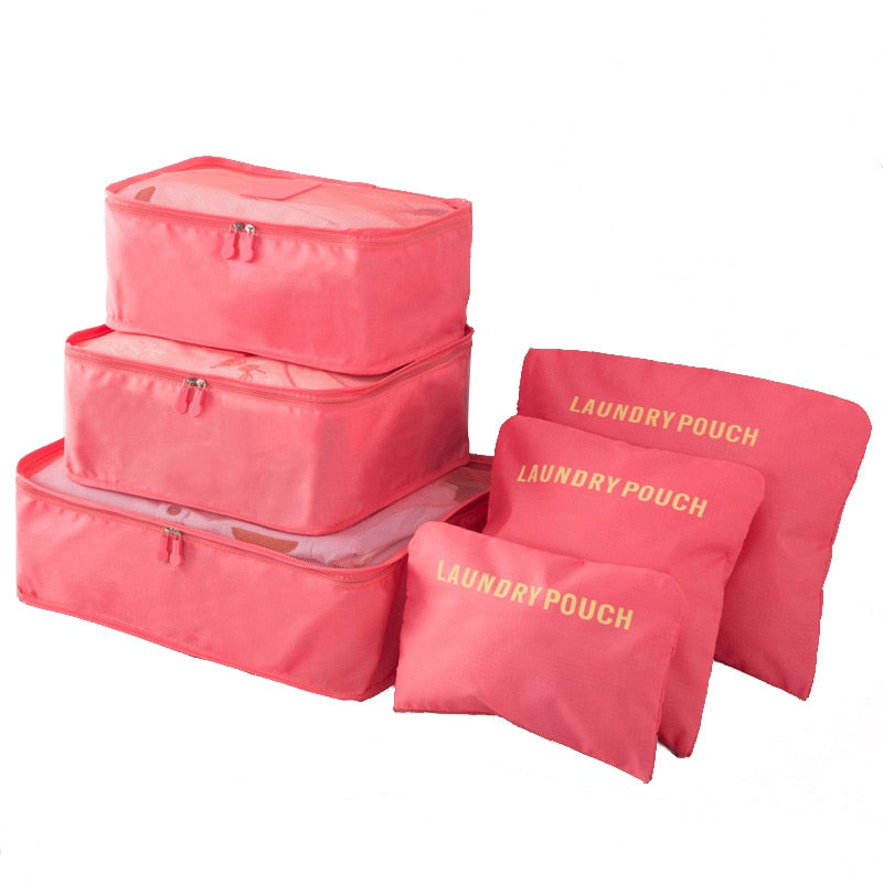 6pcs Travel Luggage Organizer Pouches