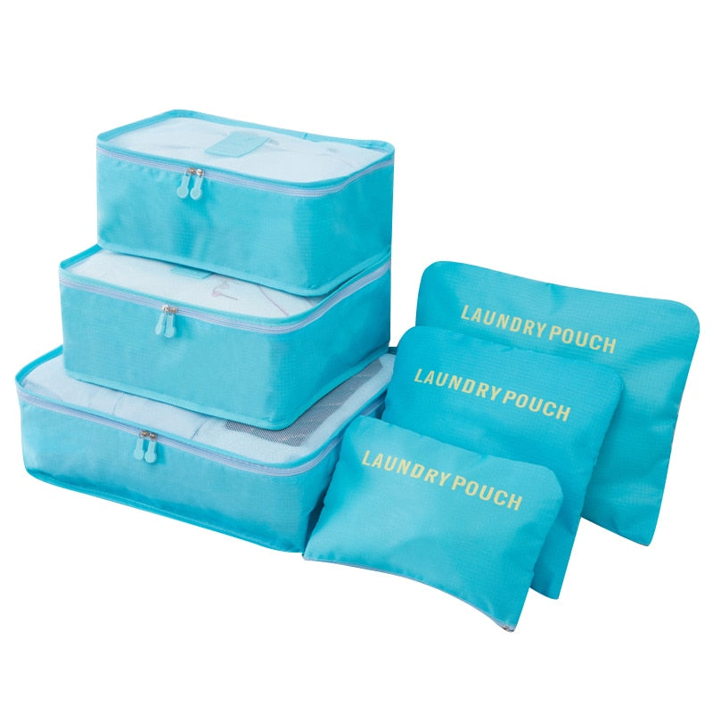 6pcs Travel Luggage Organizer Pouches