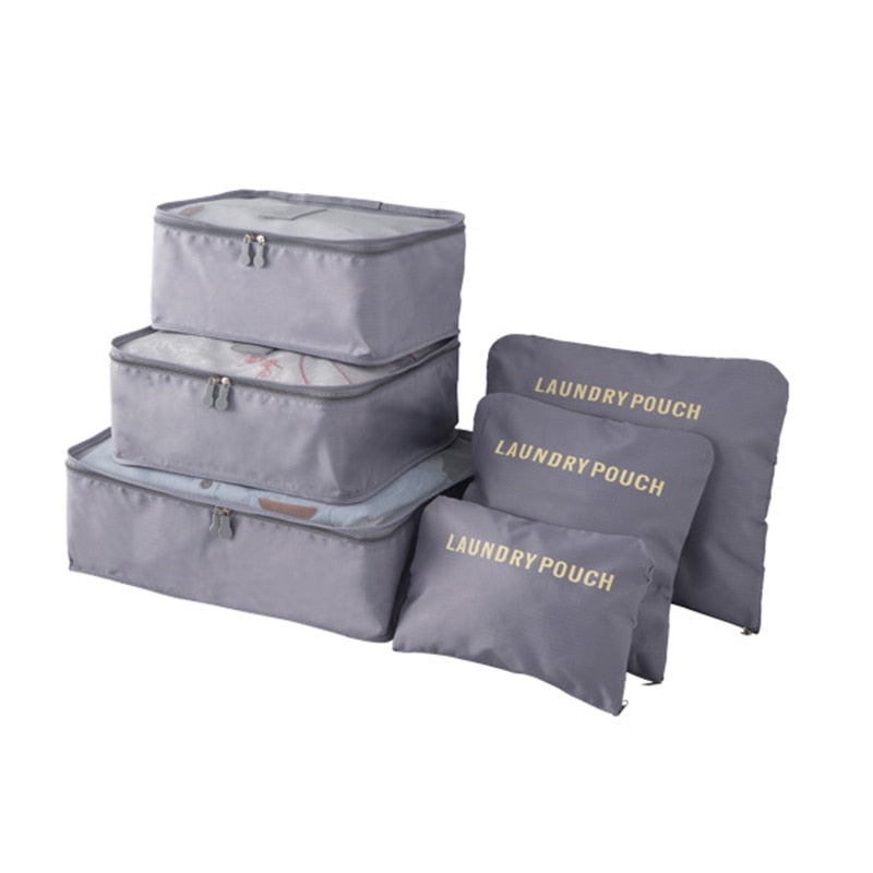 6pcs Travel Luggage Organizer Pouches
