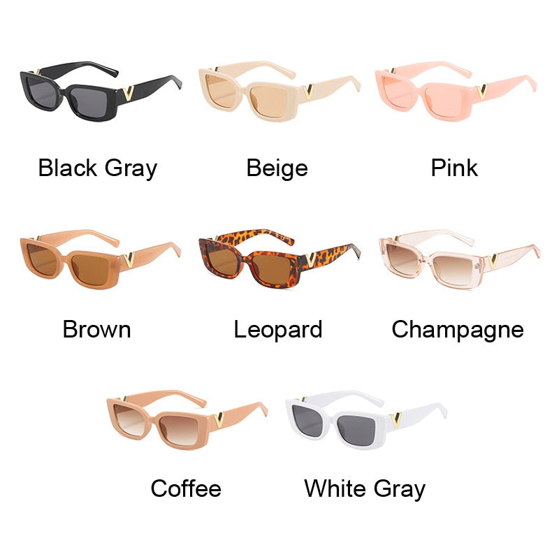 Retro Classic Designer Women's Rectangle Sunglasses
