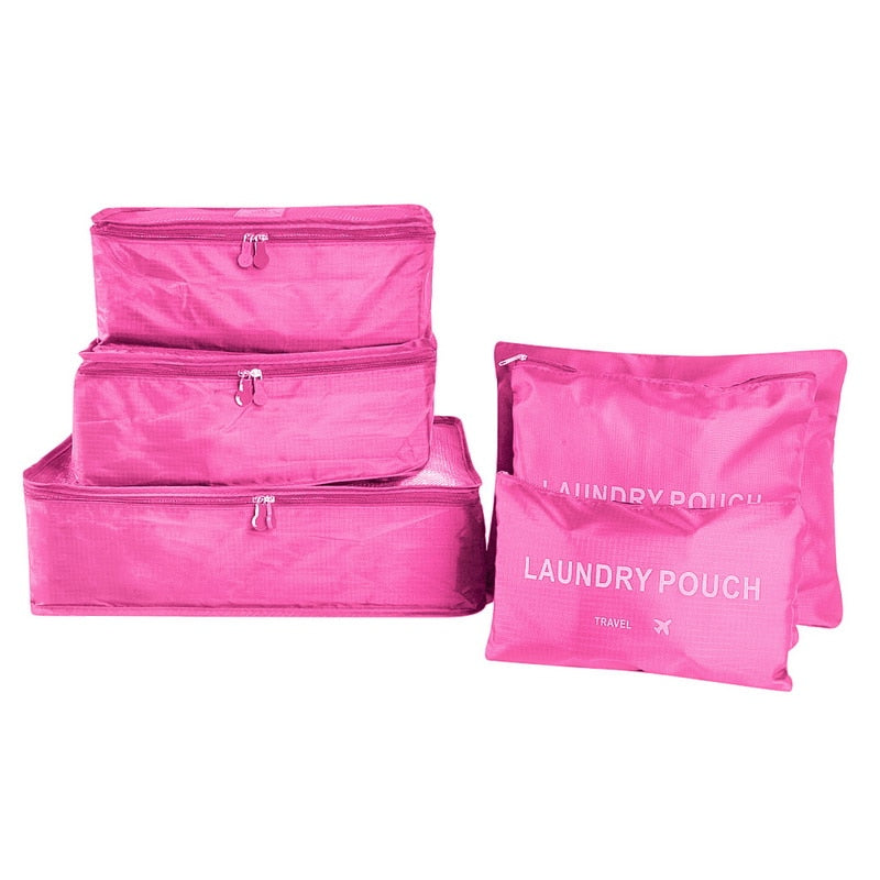 6pcs Travel Luggage Organizer Pouches