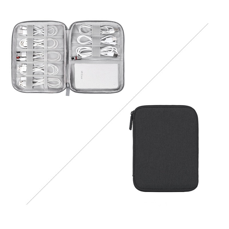 Digital USB Data Cable Travel Storage Bag