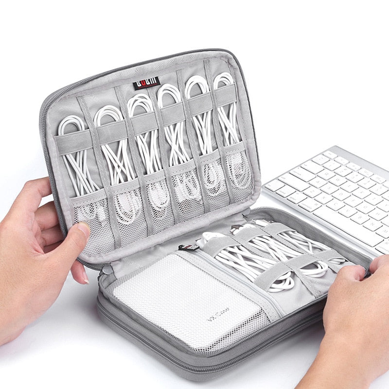 Digital USB Data Cable Travel Storage Bag