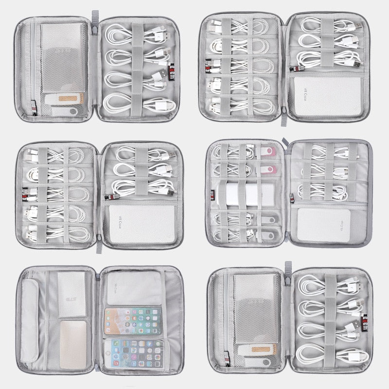 Digital USB Data Cable Travel Storage Bag