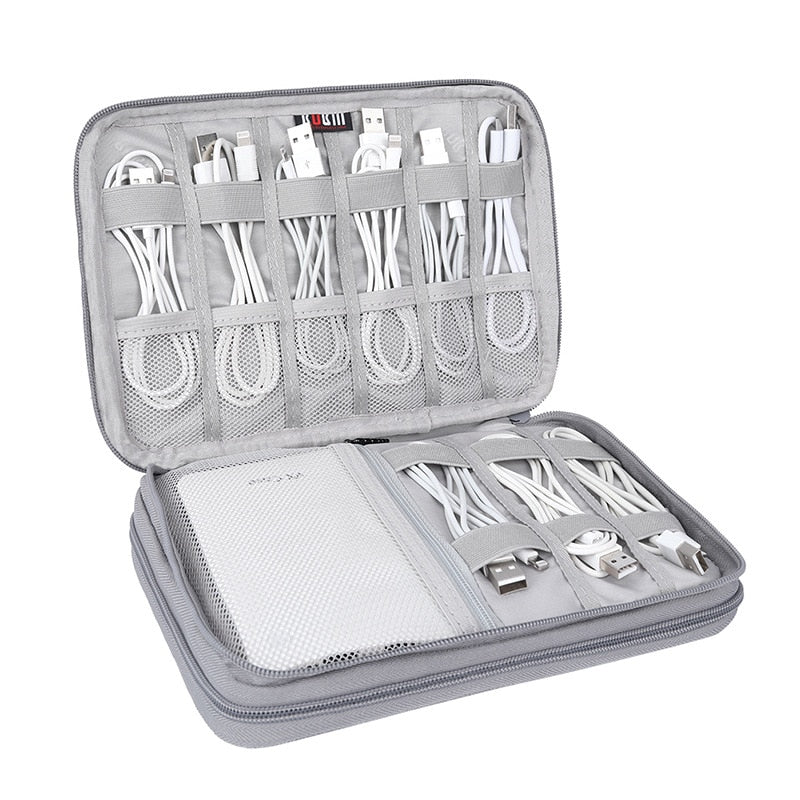 Digital USB Data Cable Travel Storage Bag