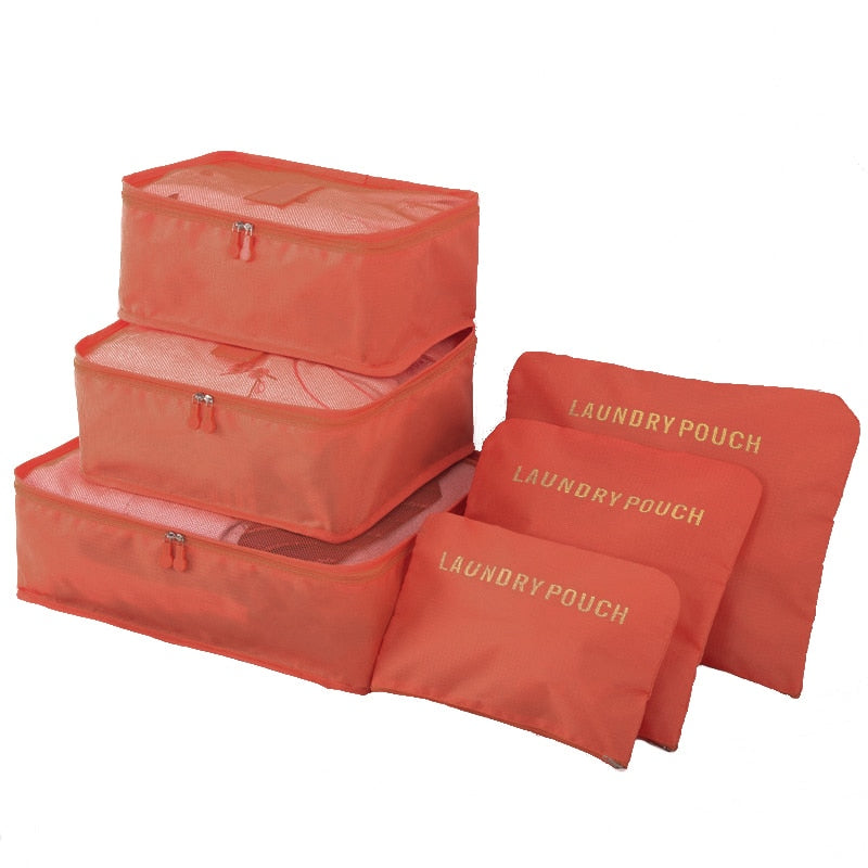 6pcs Travel Luggage Organizer Pouches