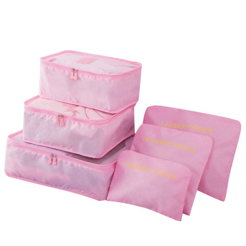 6pcs Travel Luggage Organizer Pouches