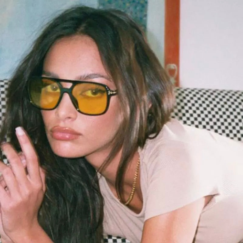 Women's Vintage Retro Square Sunglasses