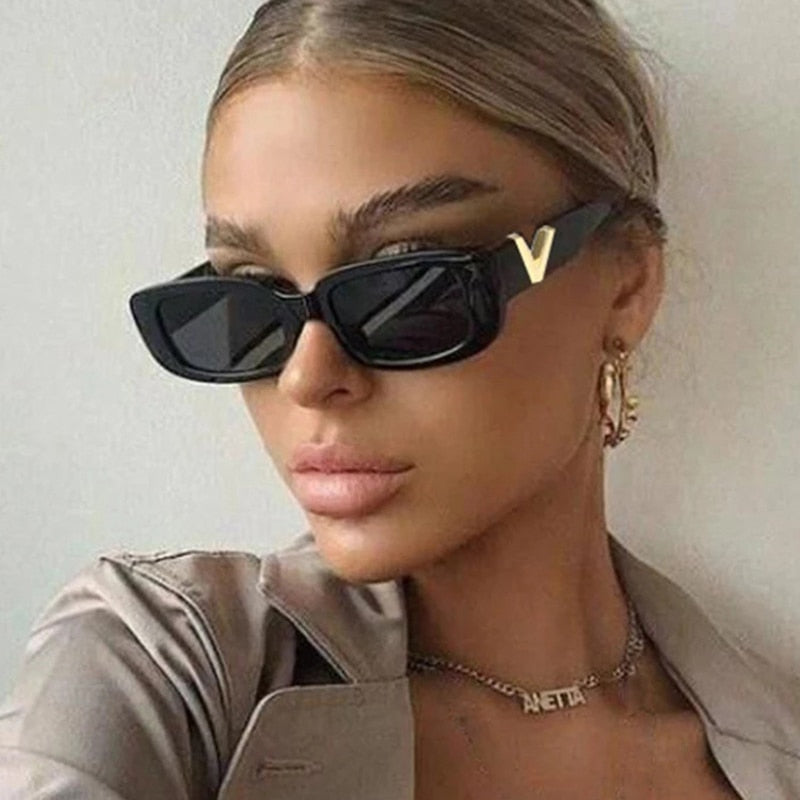 Retro Classic Designer Women's Rectangle Sunglasses