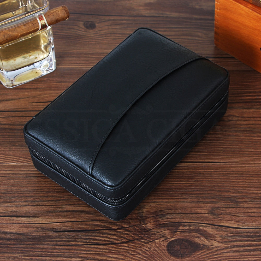 GALINER Portable Leather Cedar Wood Humidor
