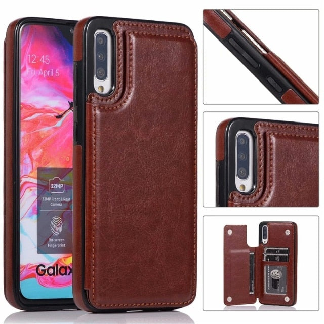 Luxury Leather Phone Case with Card Slots