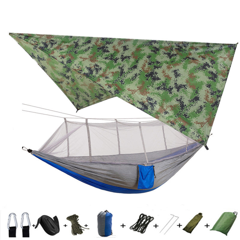 Outdoor Portable Parachute Hammock with Mosquito Net