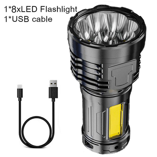 4-Core Super Bright Rechargeable Long-Range Flashlight